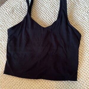 Black Sleeveless Crop Top